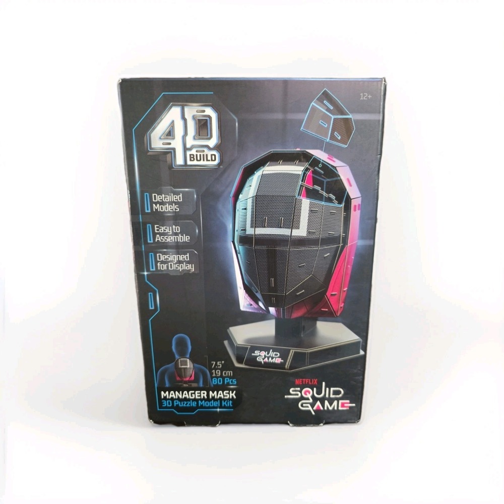 4D Build Squid Game Manager Mask 80 Pcs 3D Model Kit for Display Office‎ Desk